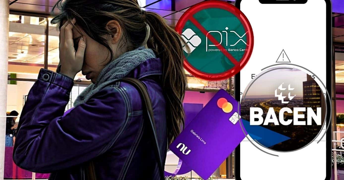 Veja o que causa o bloqueio do PIX em bancos como Nubank (Foto Reprodução/Montagem/Lennita/TV Foco/Canva/BC)