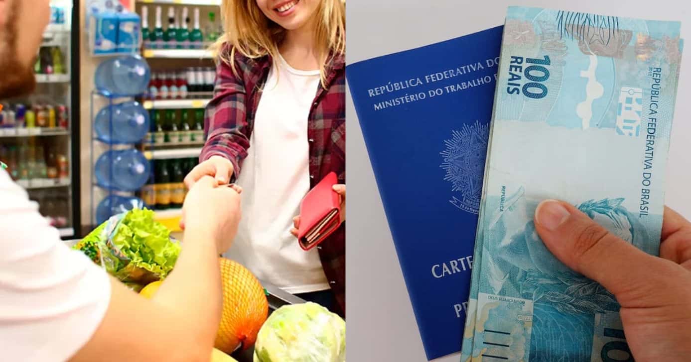 Salário mínimo - Caixa de supermercado (Foto: Reprodução)