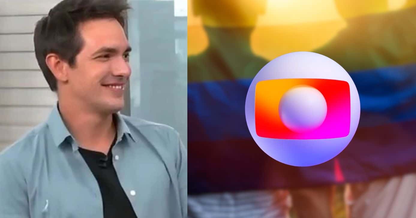Alê Jodar e ilustração de casal gay (Foto: Reprodução / Globo / Canva / Montagem TV Foco)