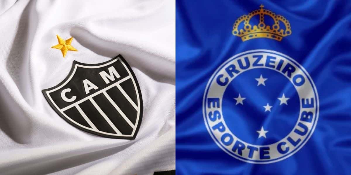 Atlético-MG e Cruzeiro escudos (Reprodução: Montagem TV Foco)