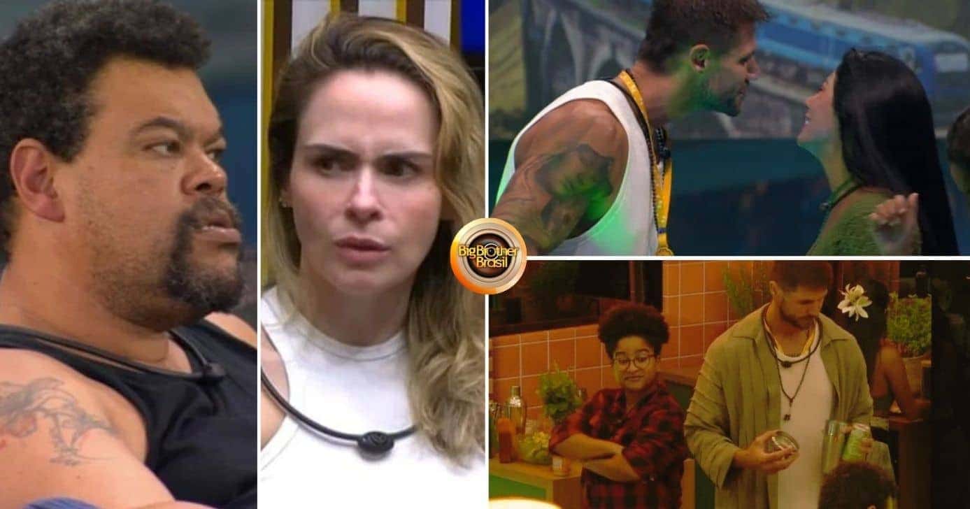 Babu, Ana Paula, Marciele, Milena e Jonas no BBB26 (Foto: Reprodução / Globoplay / Montagem TV Foco)
