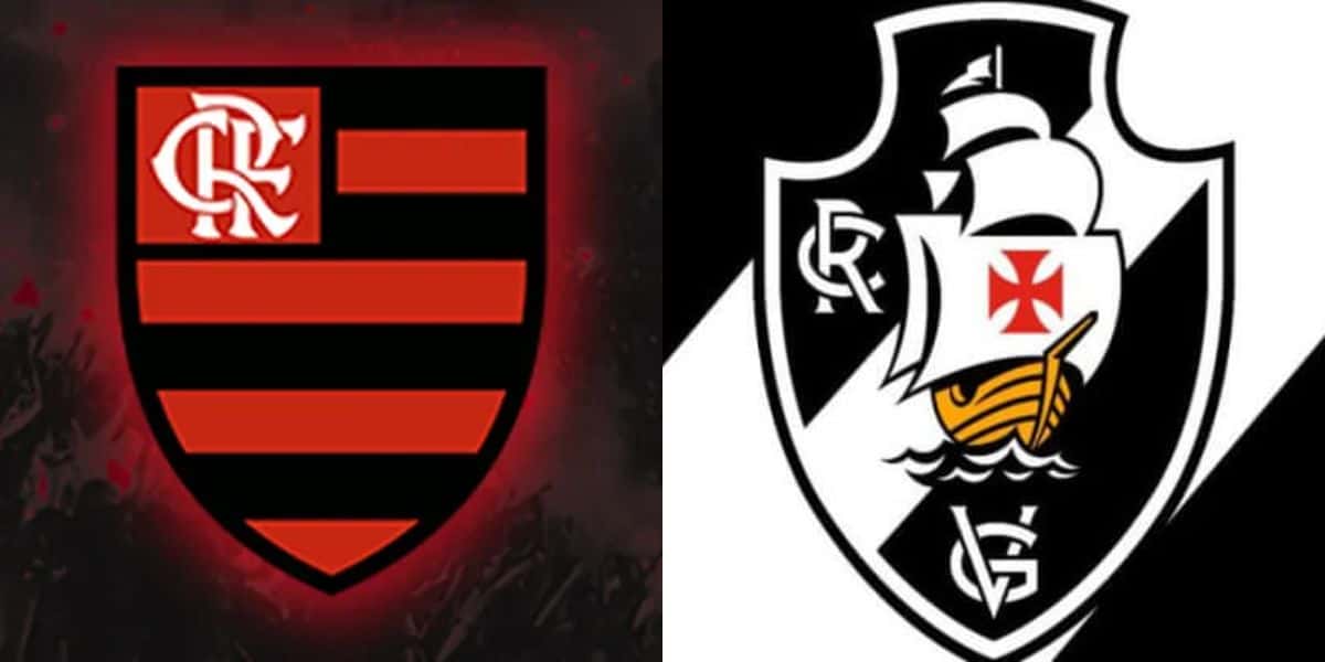 Comunicado de volante podendo sair do Flamengo e defender o Vasco (Reprodução: Montagem TV Foco)