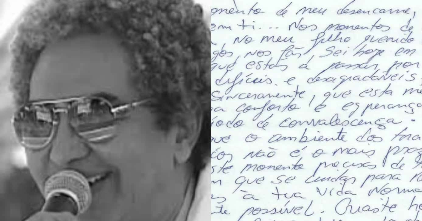 Veja o que estava escrito em carta psicografada de Reginaldo Rossi (Foto: Instagram)