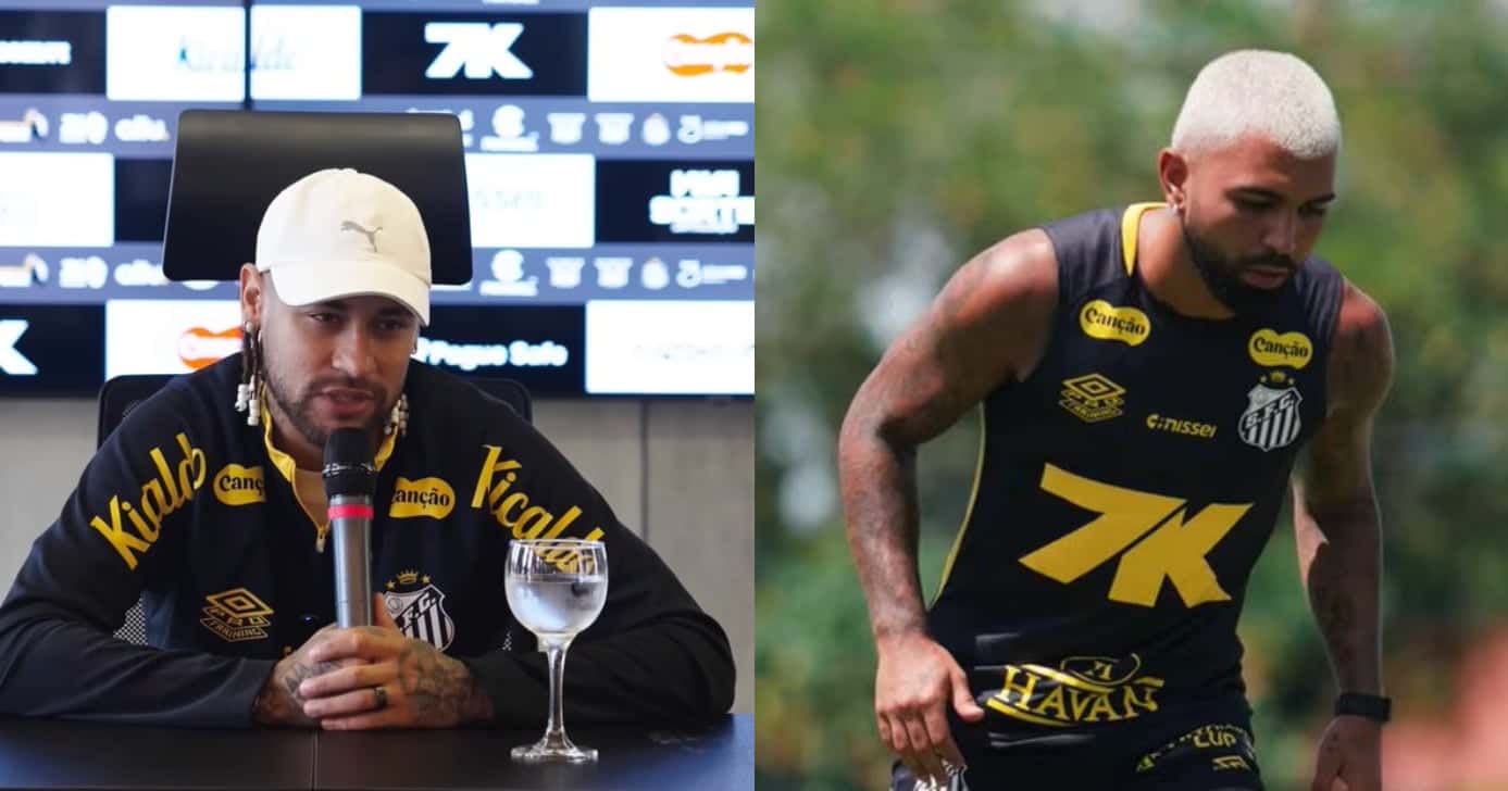 Conheça o jogador que formará trio com Neymar e Gabigol nesta temporada pelo Santos Futebol Clube (Foto: TV Santos)