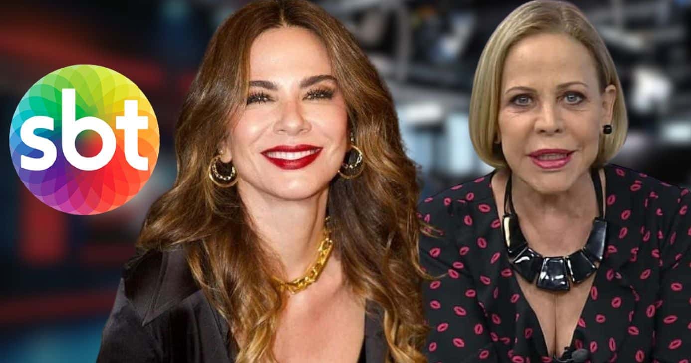 Logo do SBT, Luciana Gimenez e Claudete Troiano (Foto: Reprodução / SBT / RedeTV! / Montagem TV Foco)