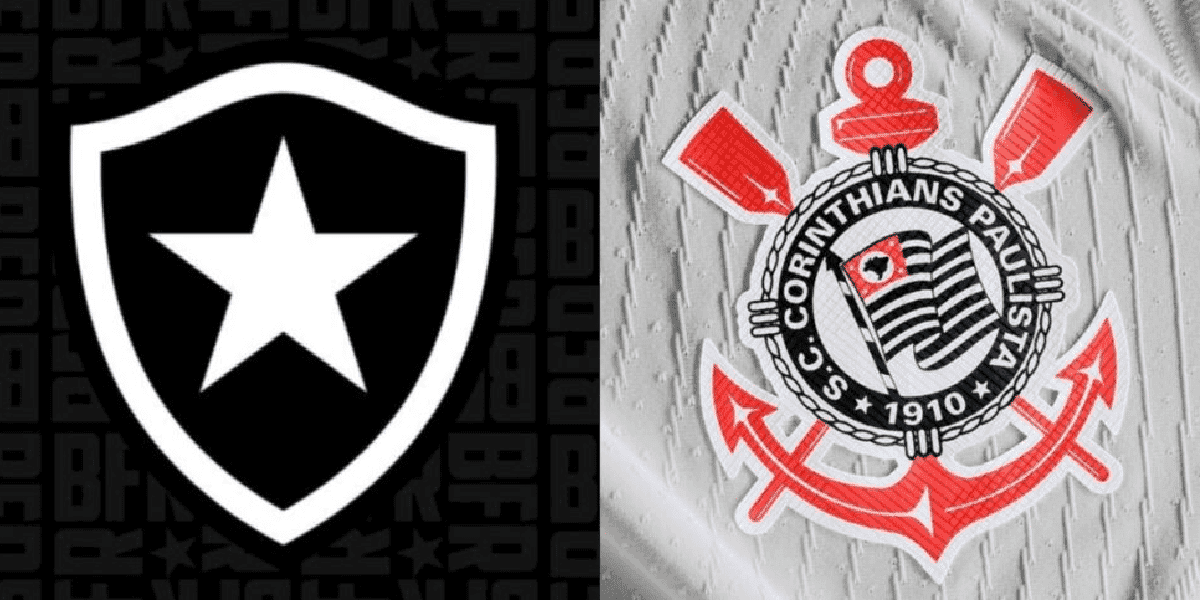 Escudos do Botafogo e do Corinthians (Foto: Reprodução/Internet)