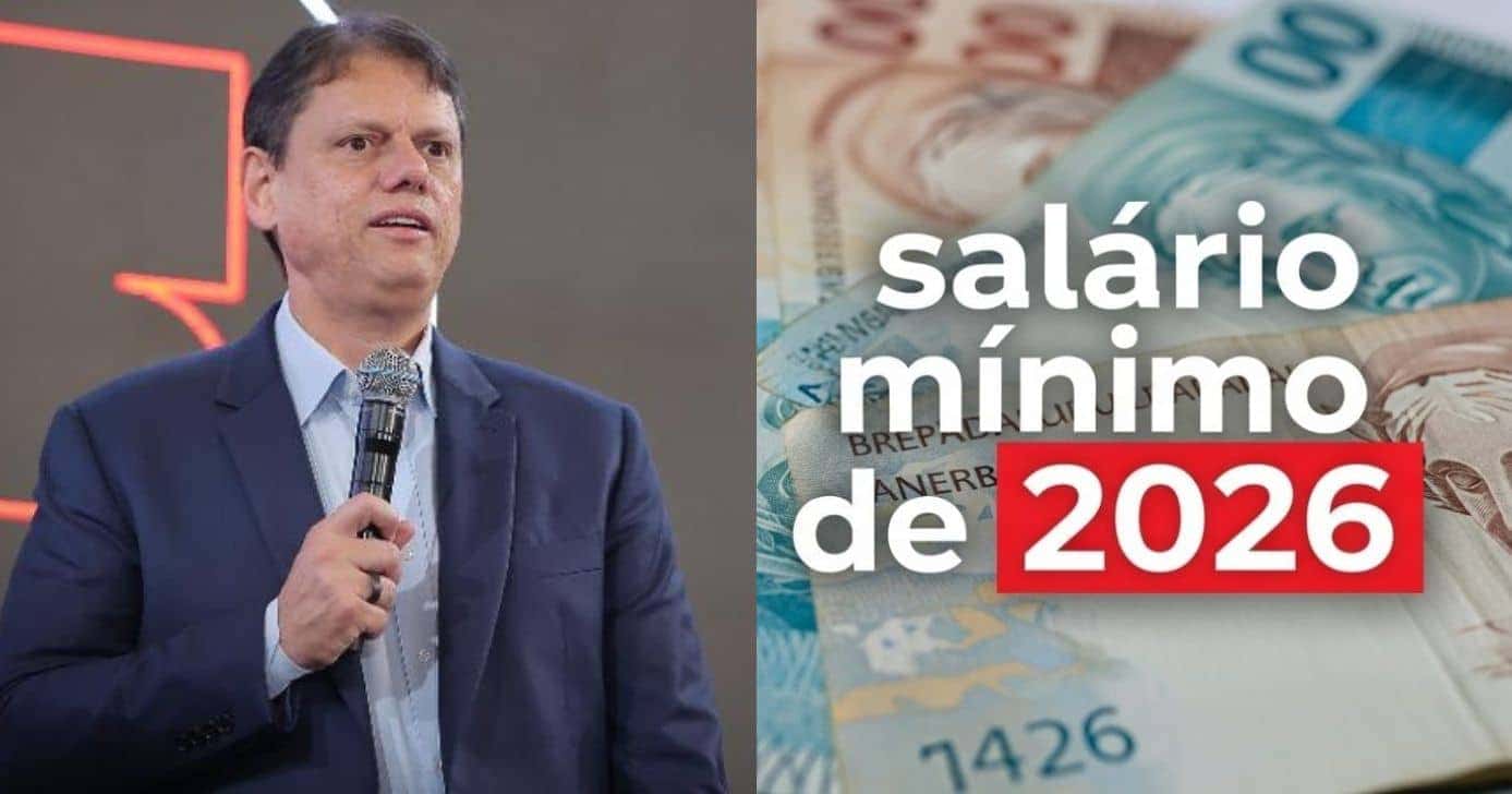 Quanto será o novo salário mínimo em SP na era Tarcísio em 2026? - Foto: Montagem/TV FOCO