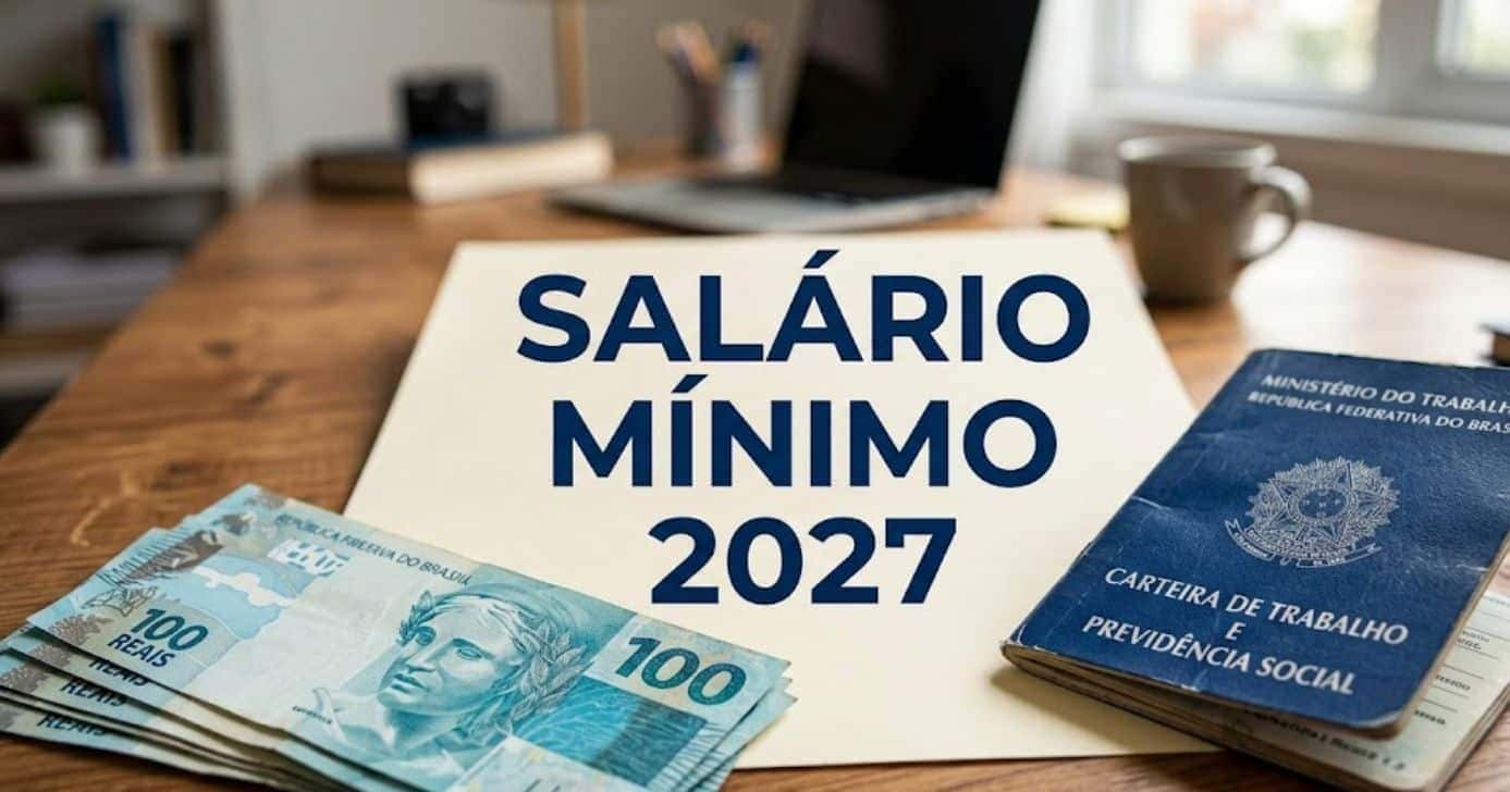 Ilustração Salário mínimo 2027 (Foto: Montagem TV Foco / GMN)