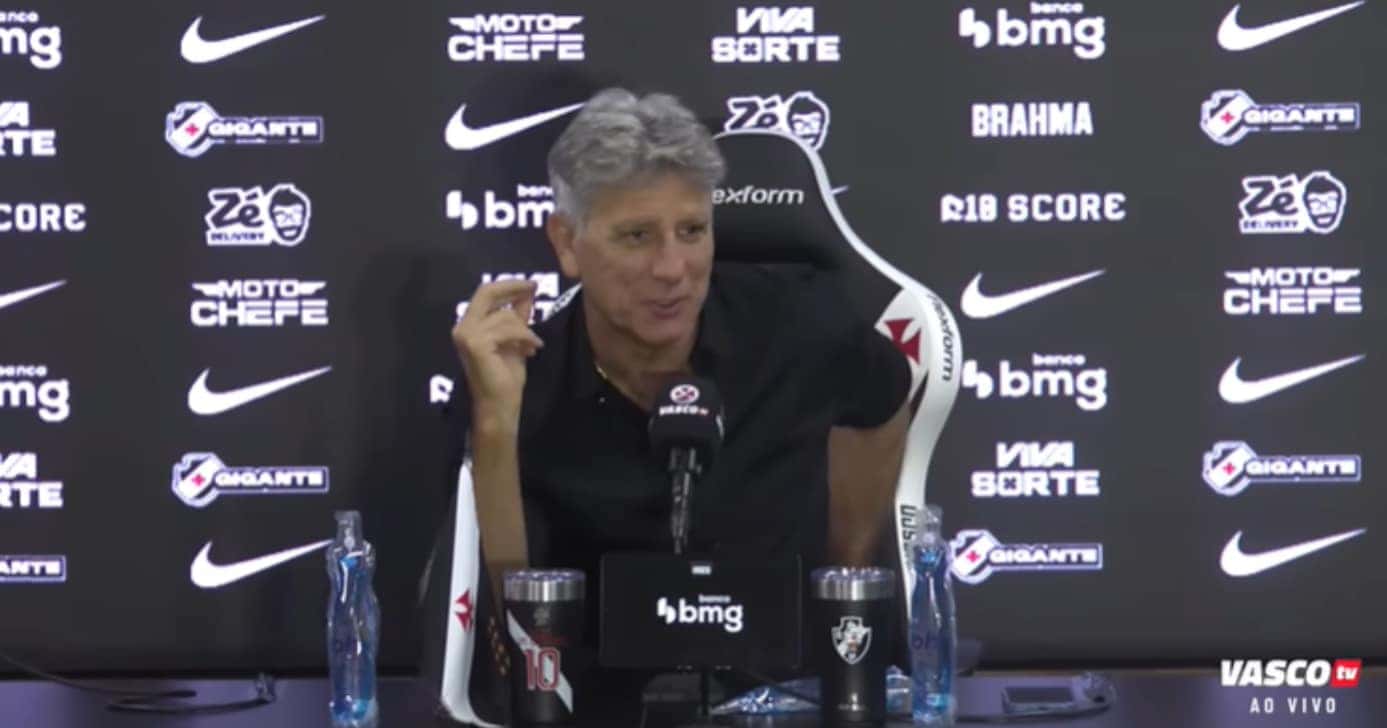 Leonardo Jardim e Renato Gaúcho (Foto: Flamengo TV/ Vasco TV)