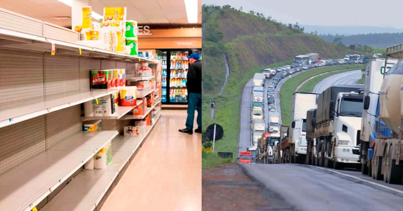 Supermercados- Greve dos caminhoneiros (Foto: Reprodução)