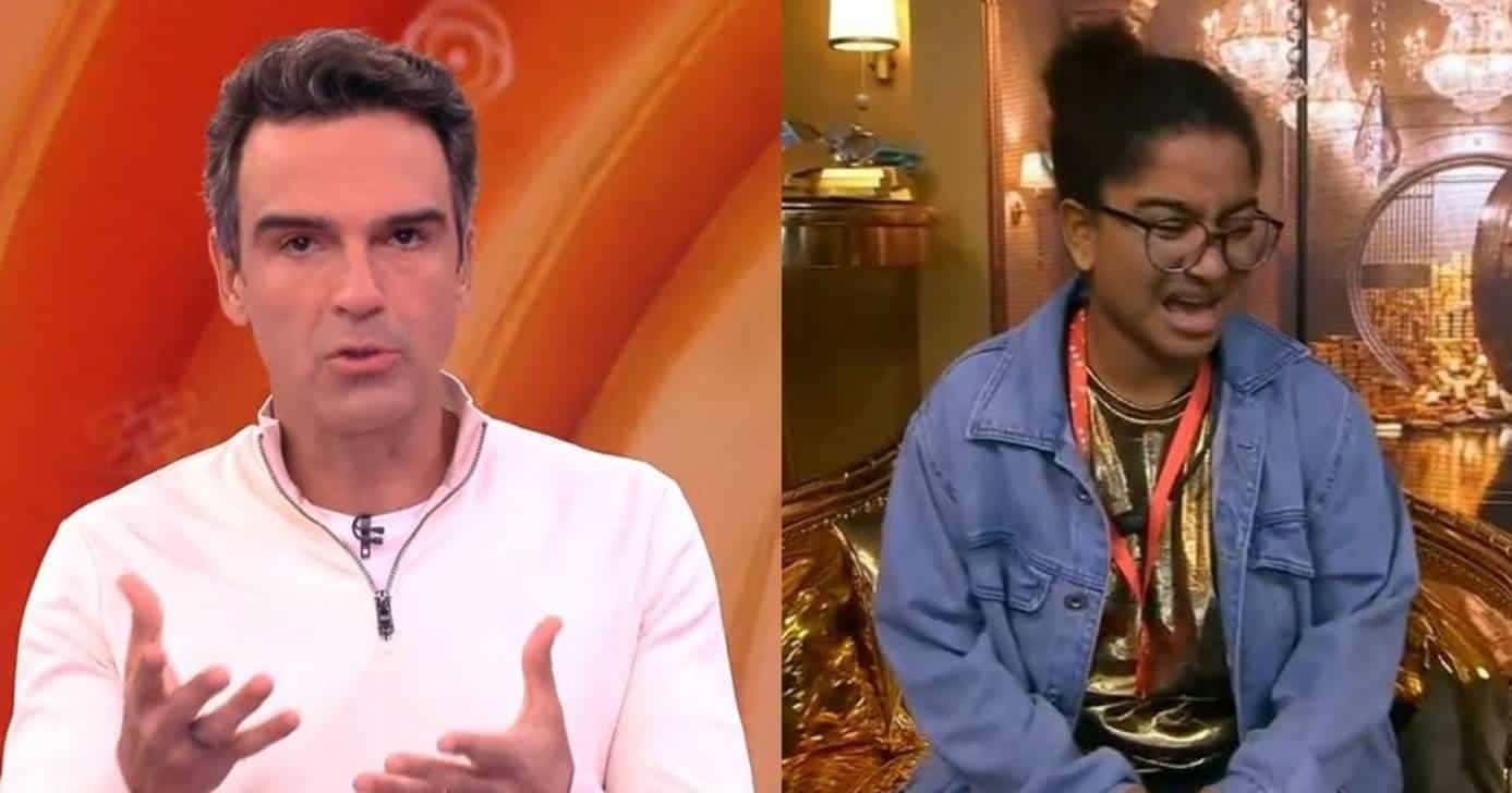 BBB26: Tadeu diz ao vivo ação chocante da produção com Milena (Foto: Reprodução/Globo)