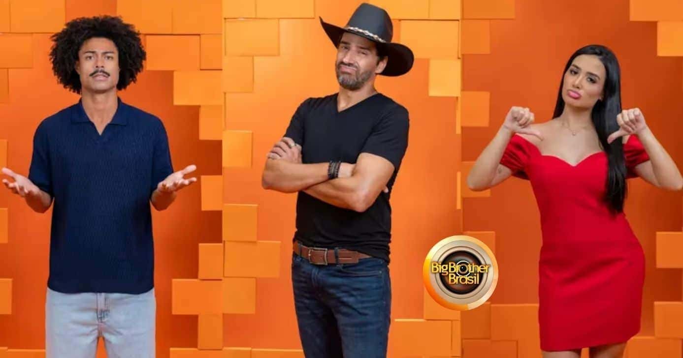Breno, Alberto e Jordana no BBB26 (Foto: Reprodução / Gshow)