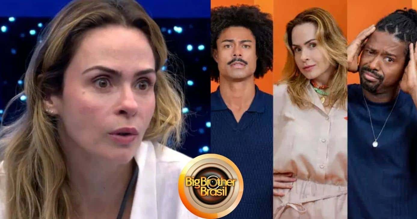 Ana Paula enfrenta Breno e Leandro no paredão do BBB26 (Foto: Reprodução / Globo / Montagem TV Foco)