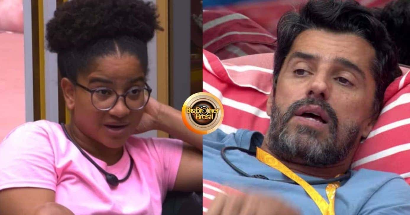 Milena e Alberto Cowboy no BBB26 (Foto: Reprodução / Globoplay)