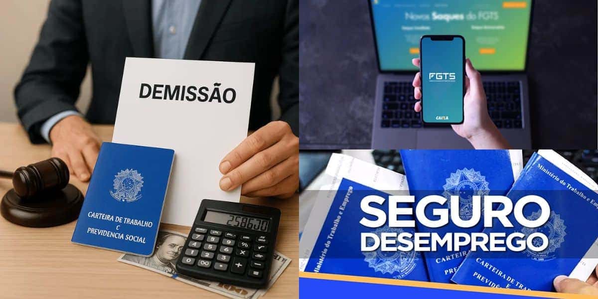 Lei trabalhista permite CLT se demitir e seguir com direito a FGTS (Reprodução: Montagem TV Foco)