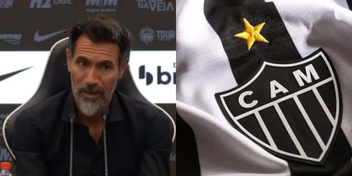 Eduardo Domínguez no comando do Galo (Reprodução: Youtube)
