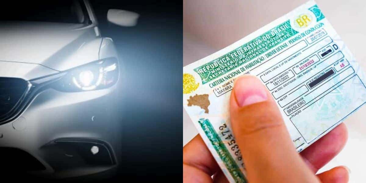 Regra do farol com multa e 4 pontos na CNH (Reprodução: Montagem TV Foco)