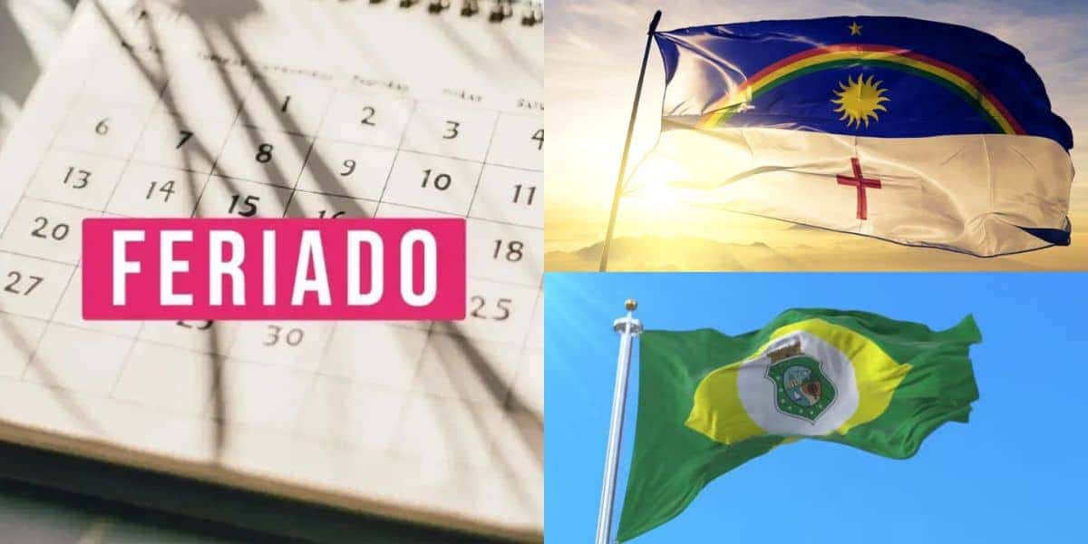Feriado em estados como Pernambuco e Ceará em março (Reprodução: Montagem TV Foco)