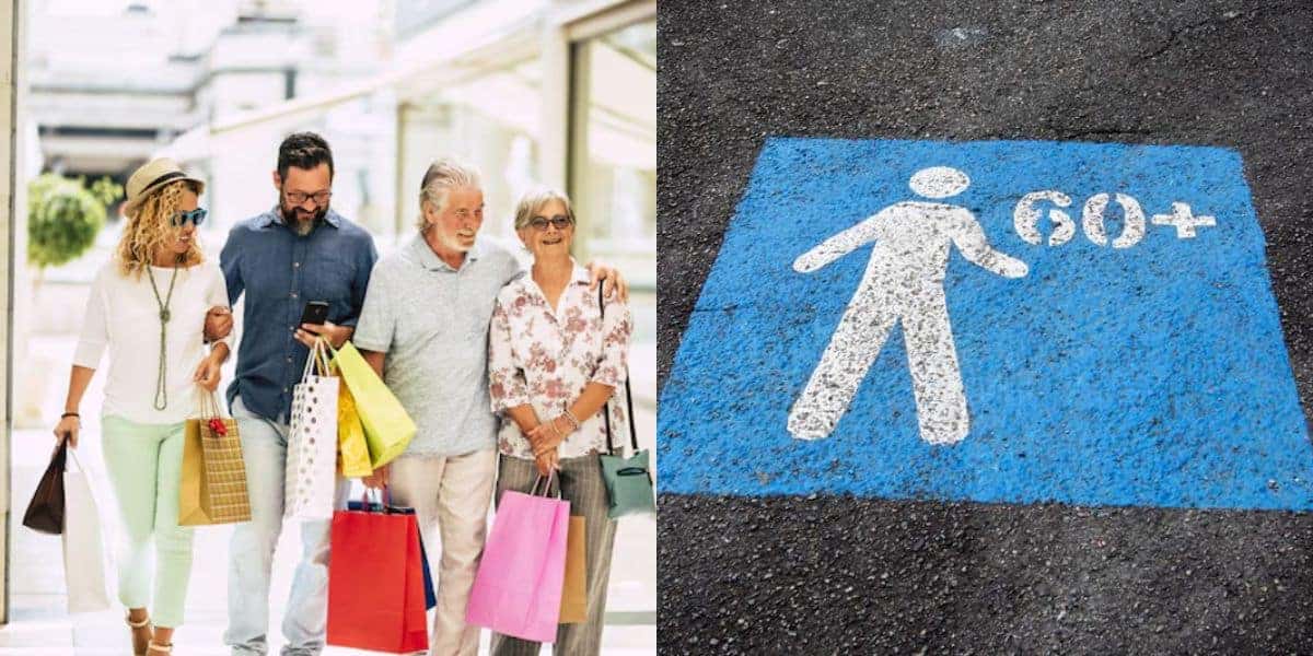 4 direitos garantidos aos idosos nos shoppings (Reprodução: Montagem TV Foco)