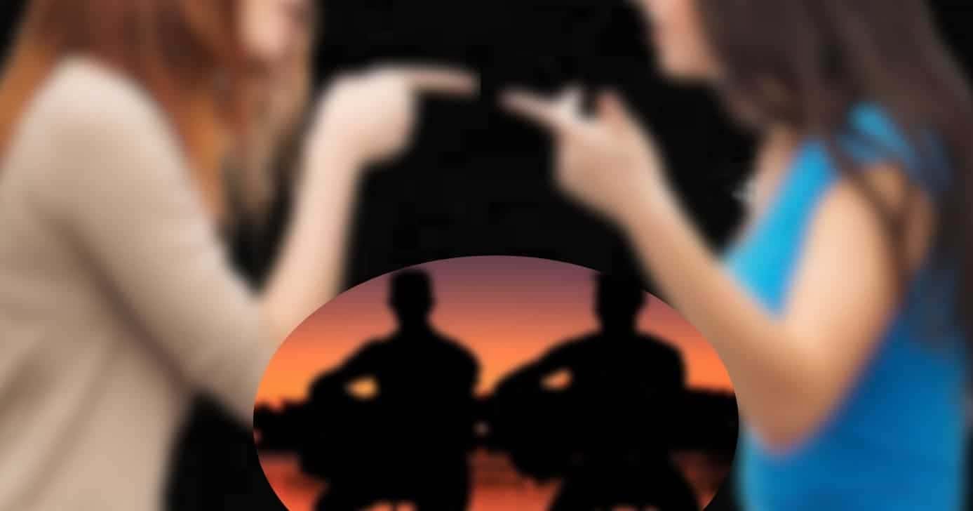 Ilustração de barraco de esposas de cantores que são irmãos (Foto: Reprodução / Canva / Montagem TV Foco)