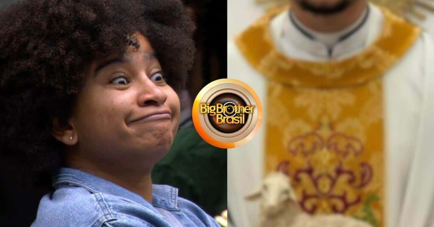 Milena no BBB26 e Padre (Foto: Reprodução / Globo / Instagram)