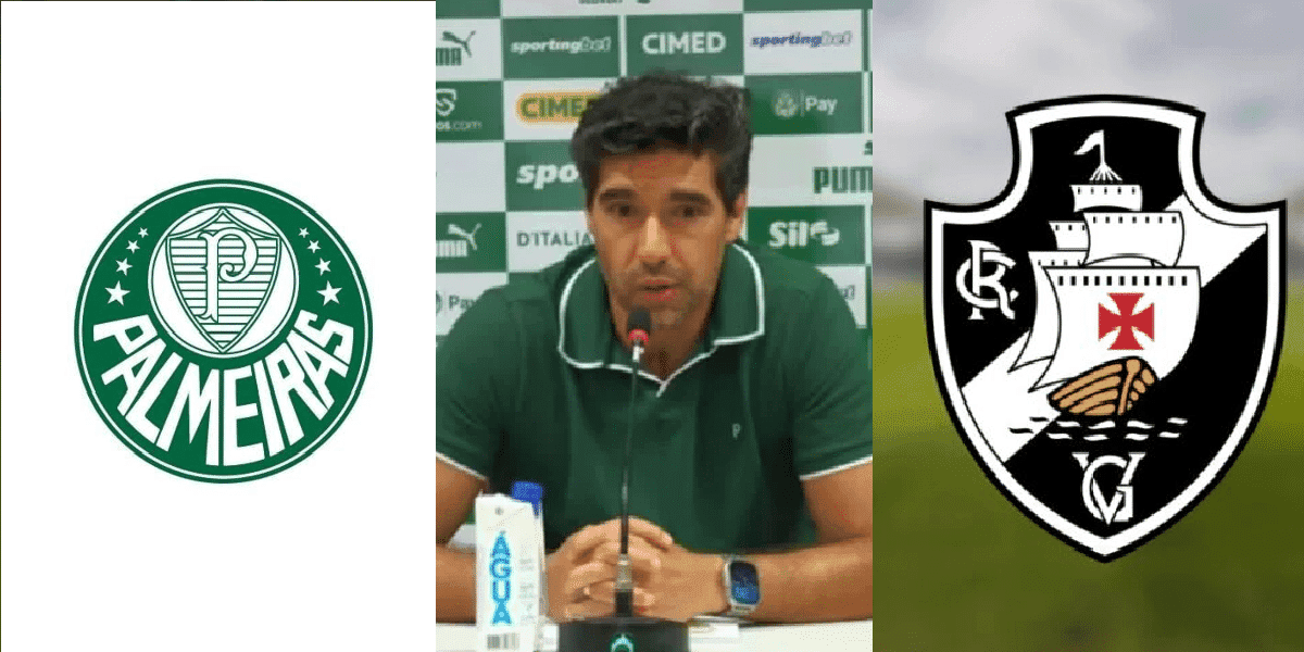 Abel no Palmeiras aprova jogador do Vasco (Foto: Reprodução/ YouTube/ Palmeiras TV/ Montagem)