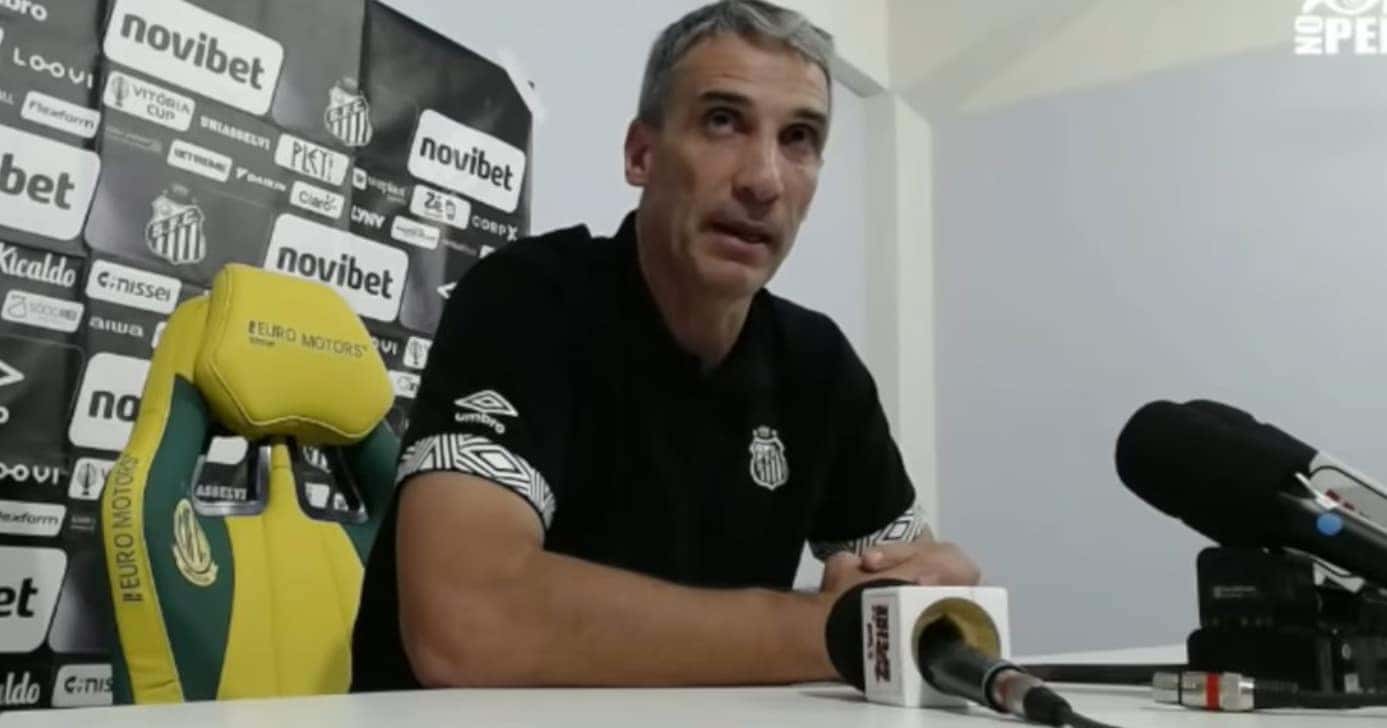 Técnico do Santos autoriza saída de dupla de Neymar (Foto: TV Santos)