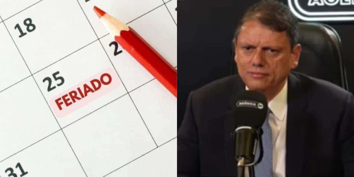 Tarcísio de Freitas ciente de um feriado em cidade de SP (Reprodução: Rádio Bandeirantes / Youtube)