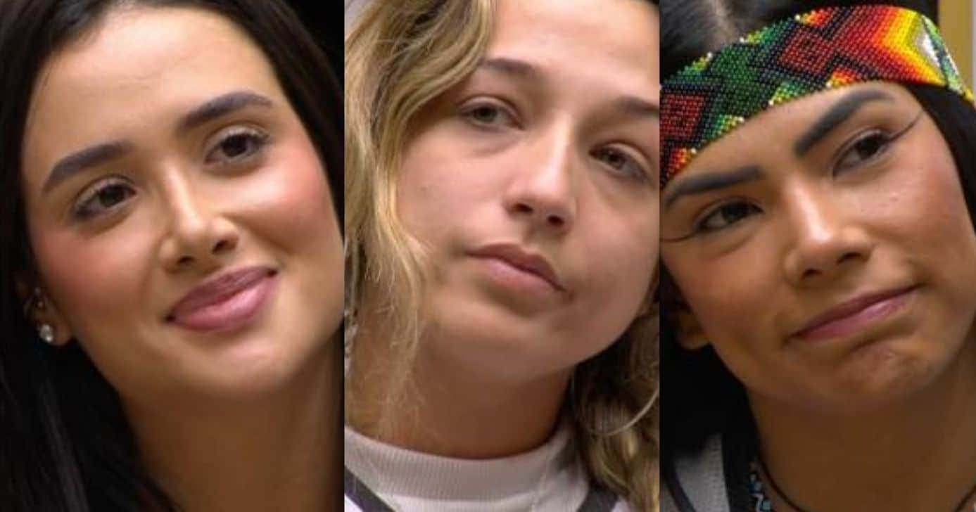 Jordana, Samira e Marciele no BBB26 (Fotos: Reproduções / Globo)