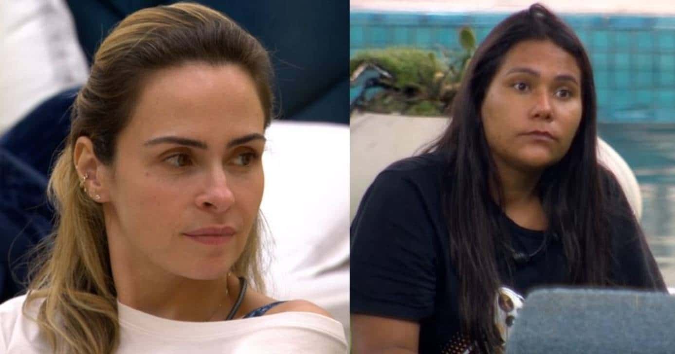 Ana Paula fica chocada com informação espalhada por Chay no BBB26 (Fotos: Reprodução/Globo)
