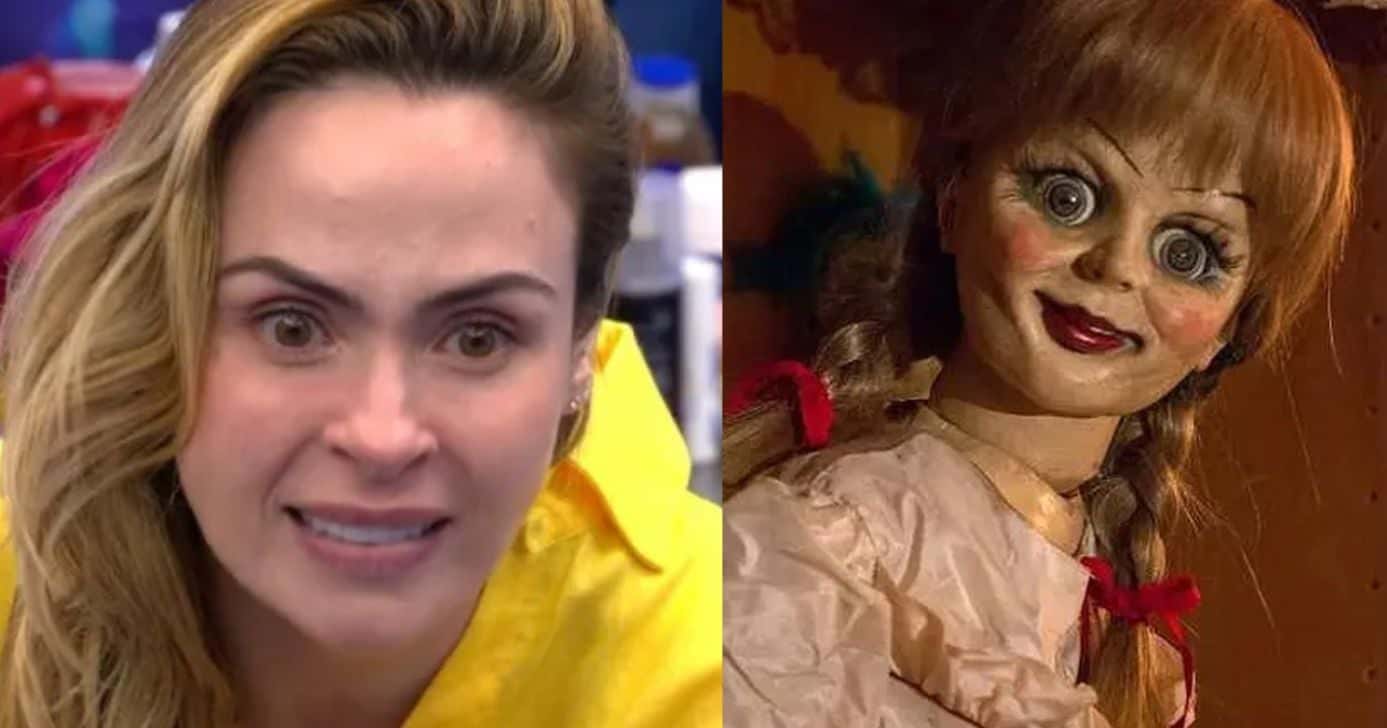 Ana Paula no BBB26 e Anabelle (Foto: Reprodução / Globoplay / Warner)