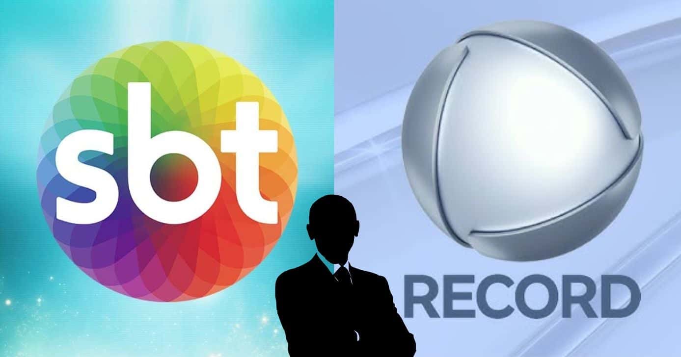 Ilustração de apresentador e logo do SBT e Record (Foto: Reprodução / SBT / Record)