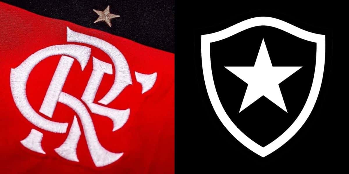 Flamengo e Botafogo (Reprodução: Montagem TV Foco)