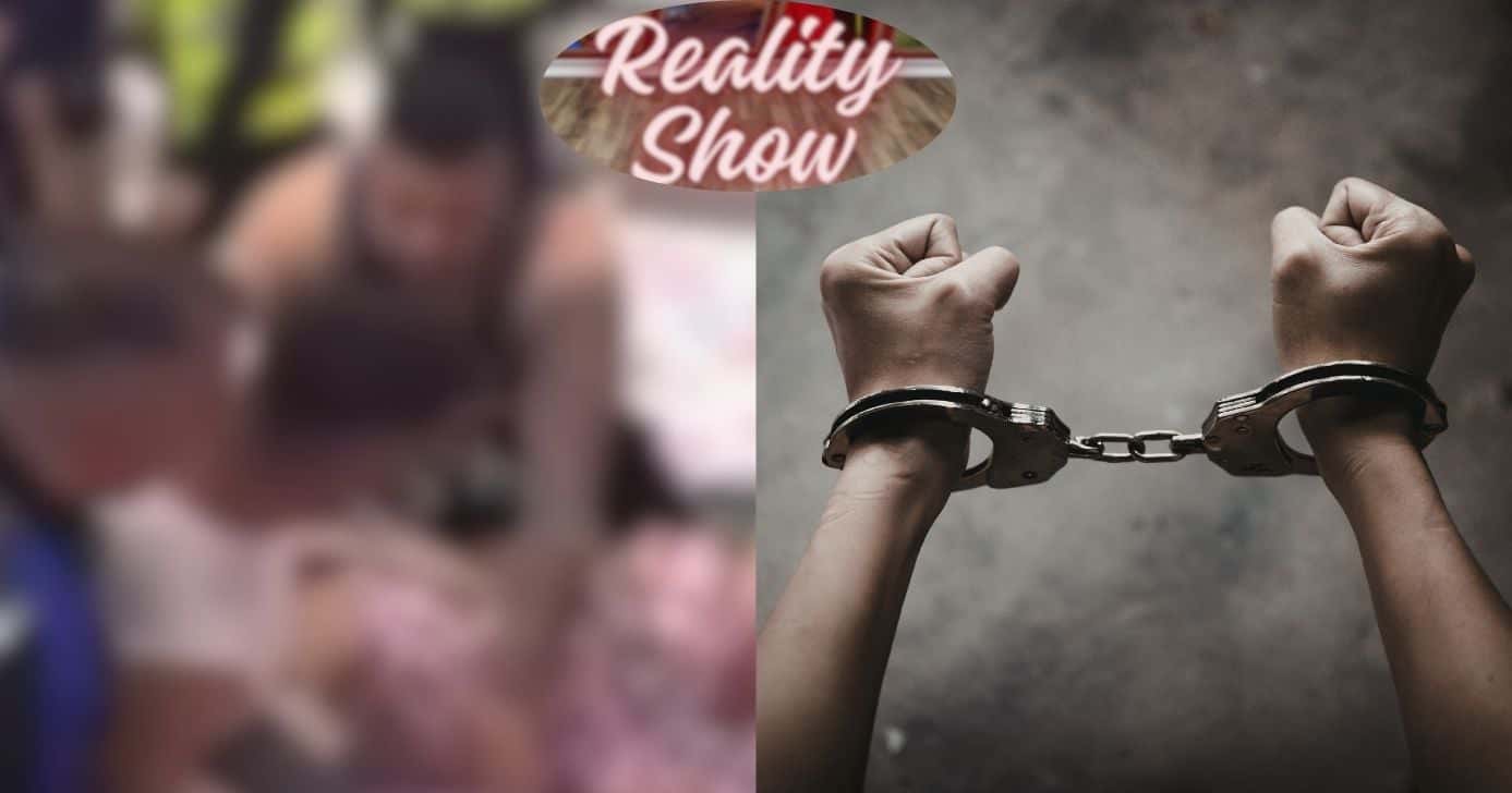 Ilustração de participante de reality show de TV enforca mulher (Foto: Reprodução / X / Canva)