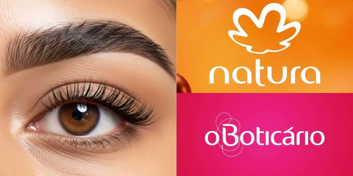 Cílios e sobrancelhas cheios com Natura e Boticário (Reprodução: Montagem TV Foco)