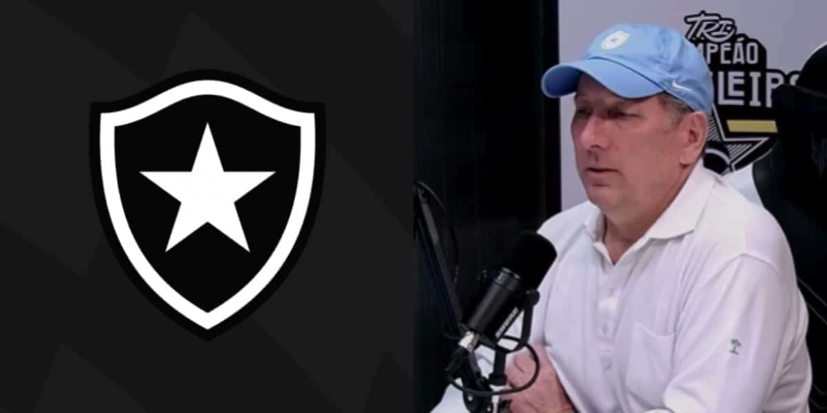 Textor e logo do Botafogo (Reprodução: Youtube)