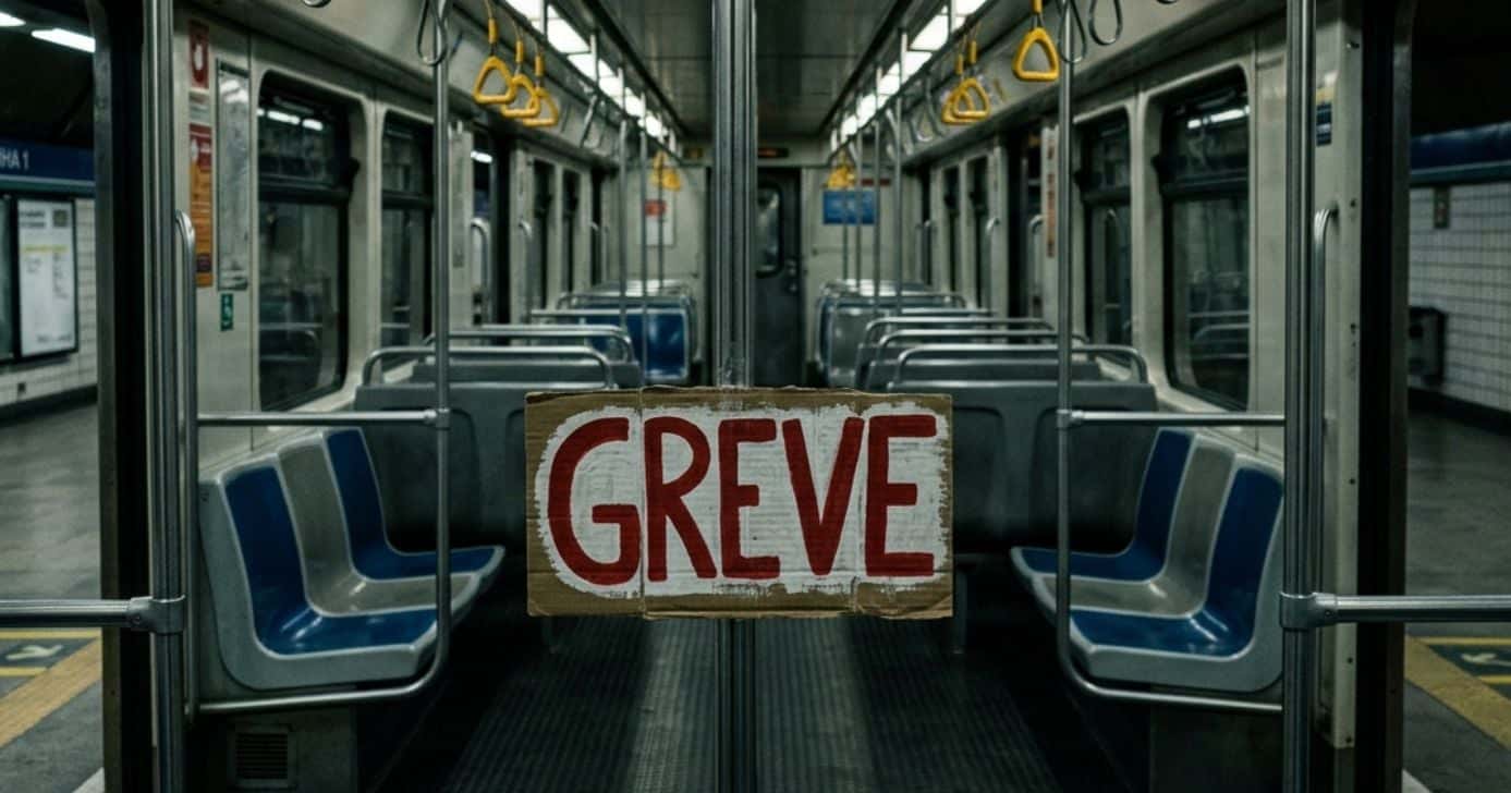 Ilustração metrô em greve (Foto: Montagem TV Foco / GMN)