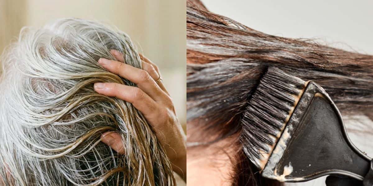 Tinta instantânea para acabar com o cabelo branco (Reprodução: Montagem TV Foco)