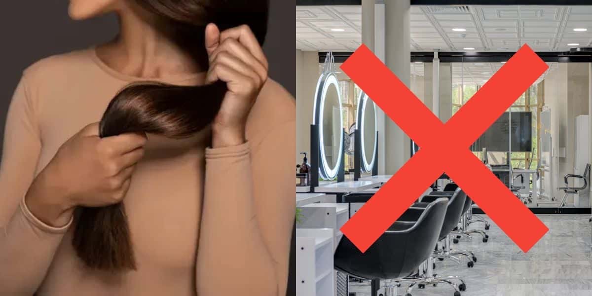 Cabelo liso sem a química no salão de beleza (Reprodução: Montagem TV Foco)