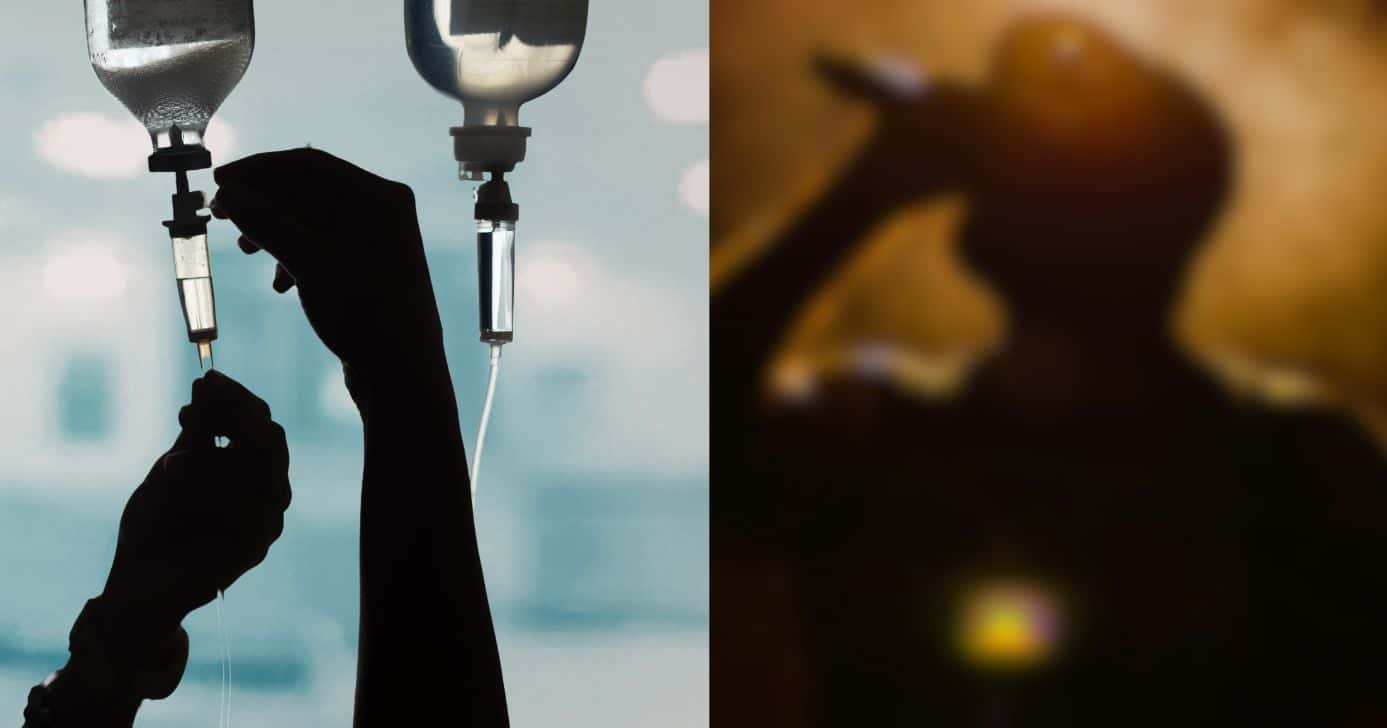 Ilustração de cantor internado (Foto: Reprodução / Canva / Montagem TV Foco)