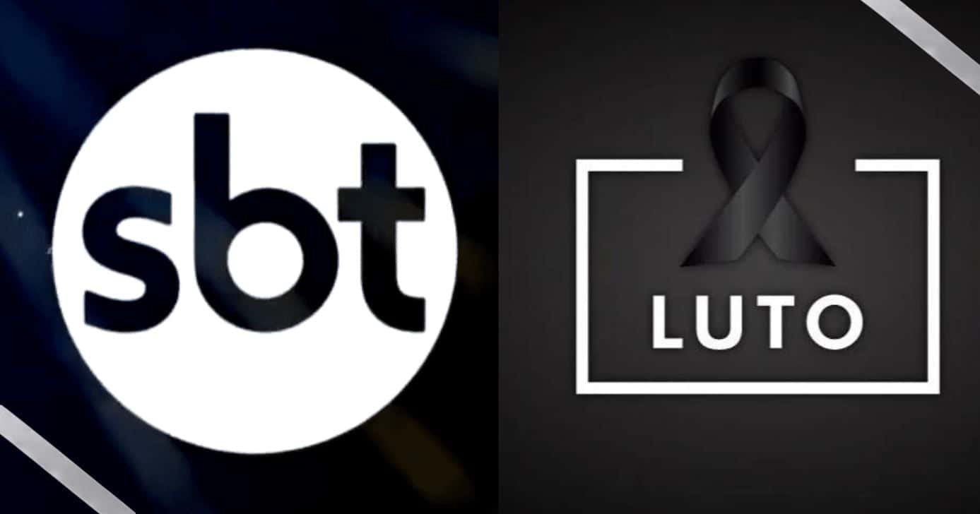 Ilustração de luto e logo do SBT (Foto: Reprodução / SBT / Canva)