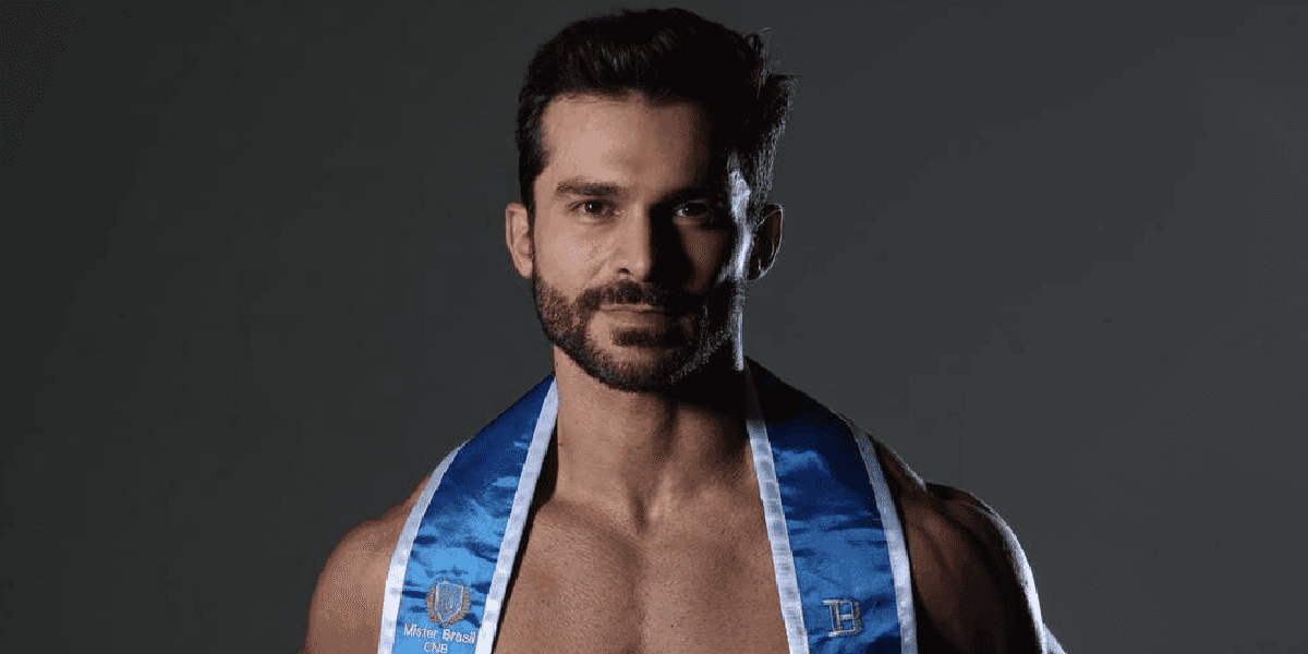 Danton Murilo Miguel com a faixa de Mister Brasil Supranational 2026. Foto: Divulgação.