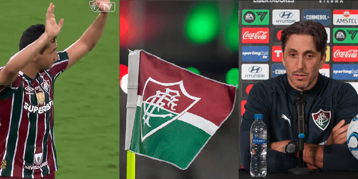 Ganso, Zubeldía e escudo do Fluminense (Foto: Reprodução/ Youtube)