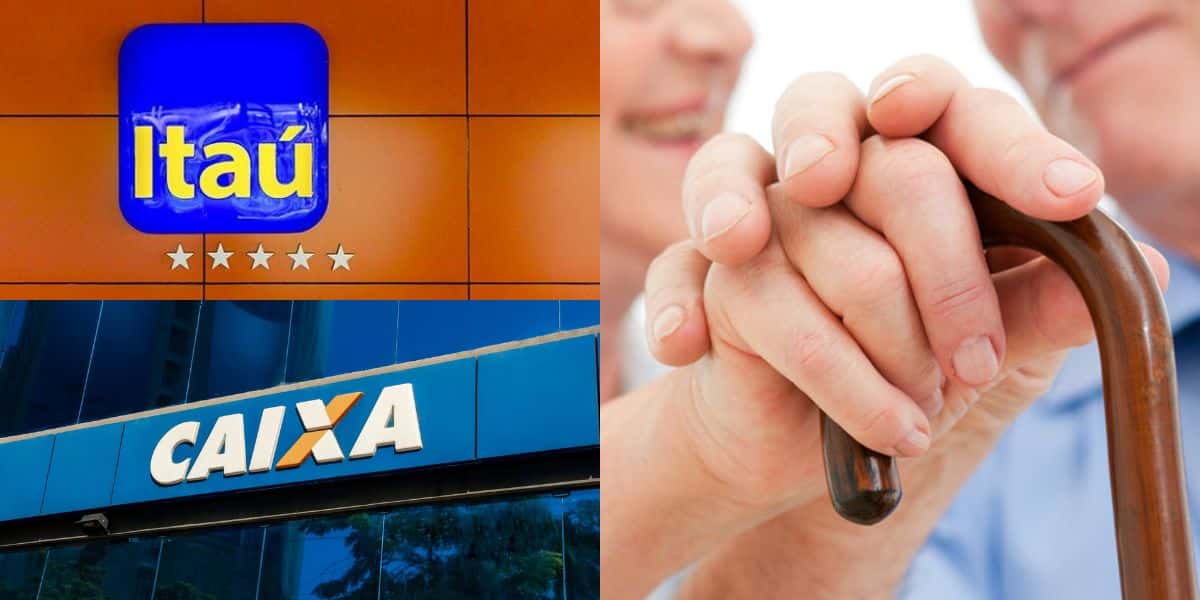 Lei com direito aos idosos na Caixa, Itaú e mais (Reprodução: Montagem TV Foco)