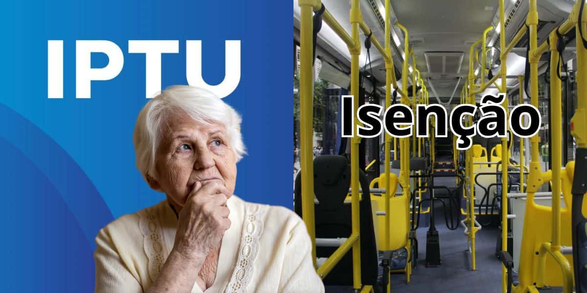 Idosos com isenção no transporte, IPTU e mais 3 benefícios (Reprodução: Montagem TV Foco)