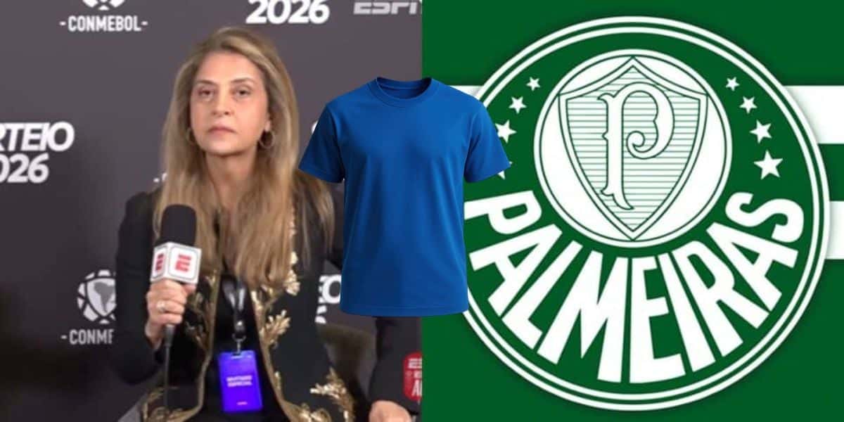 Leila Pereira libera lateral para vestir azul (Reprodução: ESPN)