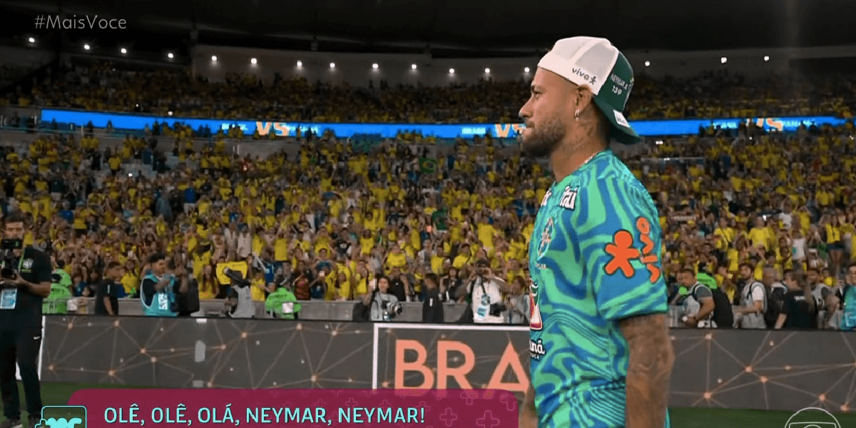 Neymar na seleção brasileira (Foto: Reprodução/ Globo/ Mais Você)