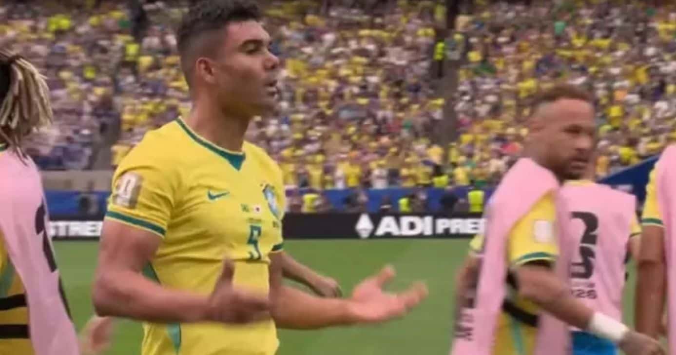 Casemiro e Neymar na Copa (Foto: Reprodução / Globo)