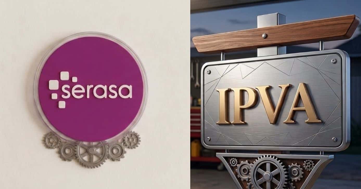 Ilustrações logo Serasa e IPVA (Foto: Montagem TV Foco / GMN)