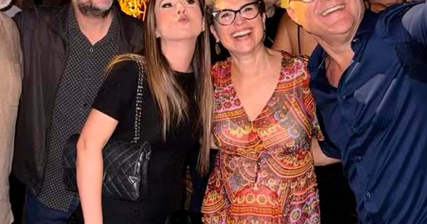 Sandra Annenberg com seu marido (Foto: Reprodução)